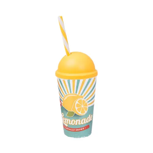 Copo Herevin com Tampa e Canudo Lemonade