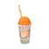 Copo Herevin com Tampa e Canudo Orange Juice