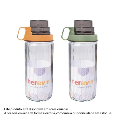 Pote para Armazenamento Herevin de Vidro com Copo Medidor - Cores Sortidas