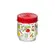 Pote de Vidro Herevin Redondo Com Tampa Vermelha Vegetais