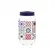 Pote de Vidro Herevin Redondo Com Tampa Azul Mosaic