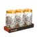 Jogo de 3 Potes Herevin de Vidro Com Tampa Gold Flower