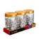Jogo de 3 Potes Herevin de Vidro Com Tampa Gold Flower