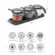 Pote de Vidro Herevin Multiuso com Colher 370ml - Cores Sortidas