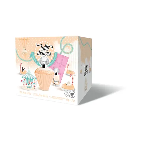 Kit Corania Tutti Delices Vanille Chantilly Set Eau de Toilette 50ml + Miniatura 15ml + Barra de Espuma 50g