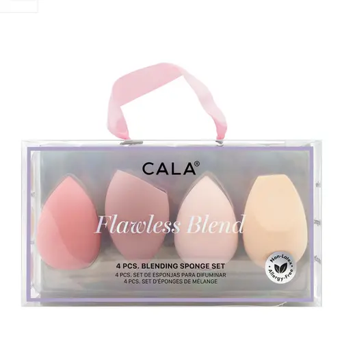 Estojo Cala com 4 Esponjas Para Maquiagem - Flawless Blend