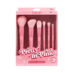 Estojo Cala com 6 Pincéis Para Maquiagem - Pretty In Pink