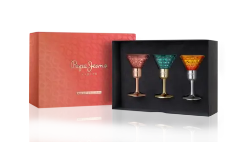 Kit Perfume Pepe Jeans Set Life Is Now Eau de Parfum Feminino 15ml + Cocktail Miniatura Eau de Parfum Feminino 15ml + Celebrete Miniatura Eau de Parfum feminino 15ml