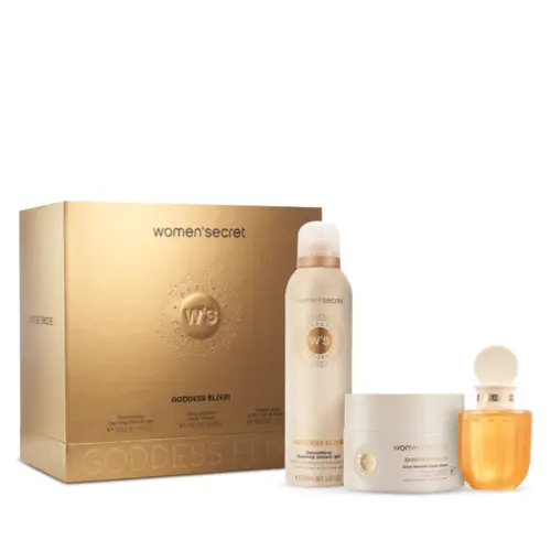 Kit W’S Beauty Confidences Goddess Elixir Gel de Banho Revitalizante 200ml + Creme Corporal 250ml + Óleo Nutritivo Glow Cabelo e Corpo 100ml