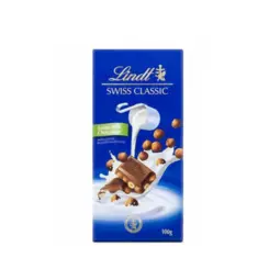Chocolate ao Leite Cremoso com Pedaços de Avelãs Lindor Lindt caixa 100 g