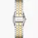 Relógio Fóssil Feminino Analógico Fundo Branco com Pulseira de Metal Prata e Dourada ES5362