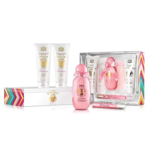 Kit Perfume New Brand Princess Dreaming Eau de Parfum Feminino 100ml + Hidratante Corporal 130ml + Gel de Banho 130ml + Miniatura 15ml
