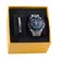 Kit Relógio Caterpillar Analógico Azul Aço Prata + Pulseira de Metal Prata QC.141.11.626