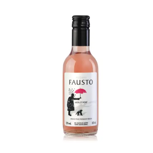 Vinho Rosé Pizzato Baby Fausto Merlot 187ml