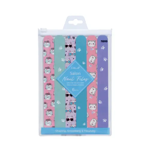 Kit de Lixa Cala - Conjunto de Lixa Para Unhas Meow Cat's Com 6 Unidades