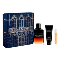 Kit Perfume Givenchy Society Réserve Privée Eau de Parfum 100ml + Travel Spray + Gel de Banho Masculino