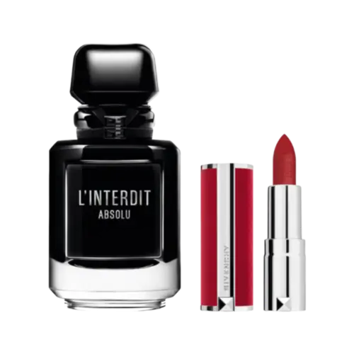 Kit Perfume Givenchy L'Interdit Absolu Eau de Parfum Intense 50ml + Batom Le Rouge Deep Velvet Feminino