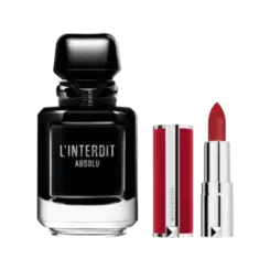 Kit Perfume Givenchy L'Interdit Absolu Eau de Parfum Intense 50ml + Batom Le Rouge Deep Velvet Feminino