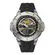 Relógio Masculino Caterpillar Analógico e Digital Fundo Preto Com Pulseira de Borracha Preta