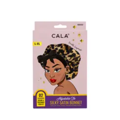Touca Brilhante Cala de Cetim Grande e Extra Grande Para Cabelo - Leopard Print