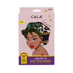 Touca Brilhante Cala de Cetim Grande e Extra Grande Para Cabelo - Green Leopard