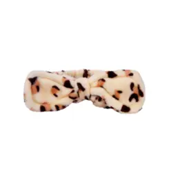 Faixa de Cabeça Cala - Pelúcia Cheeta Com Laço Para Cabelo