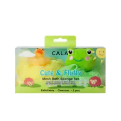 Conjunto de Esponja Cala - 2 Peças de Malha Para Banho Pato e Sapo