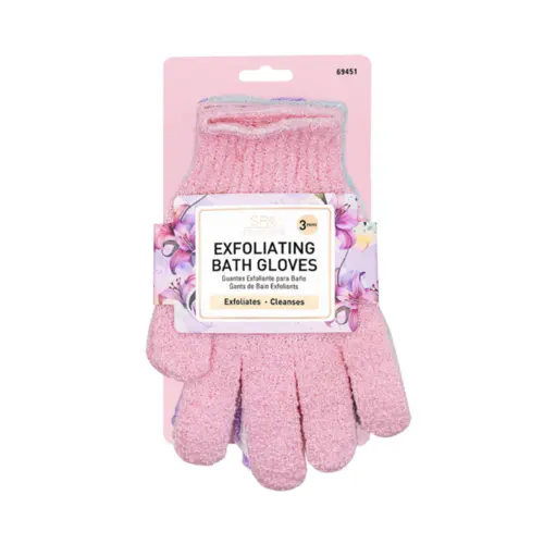 Trio de Luvas Cala Esfoliantes - Rosa Pink, Menta e Lavanda