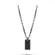 Colar Masculino Caterpillar Carbon Pingente de Aço Preto 60cm