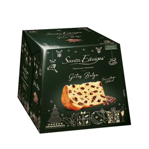 Panettone Goumert Santa Edwiges - Gotas de Chocolate Belga 400g