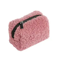 Porta Moeda Miquelrius de Lã Pelúcia Rosa 10x5cm