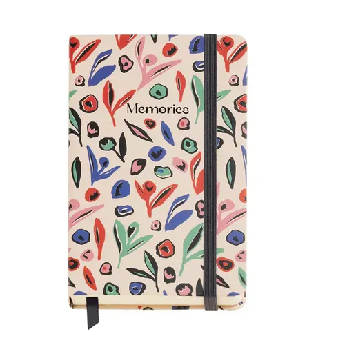Caderno de Anotação Miquelrius Memories de 100 Páginas Bege Com Elástico
