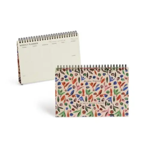 Planner Semanal Miquelrius Leaves In The Wind de 55 Páginas Bege Floral