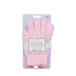 Par de Luvas Cala Esfoliante Para Banho Rosa Pink