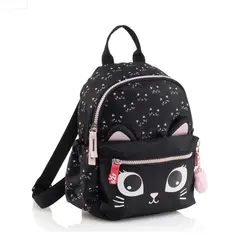 Mochila Infantil Miquelrius Mini Gatinho Preta