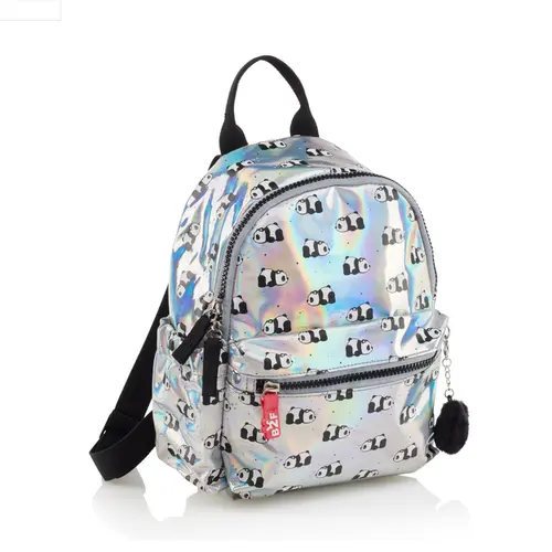 Mochila Infantil Miquelrius Holográfica Com Estampa de Mini Pandas