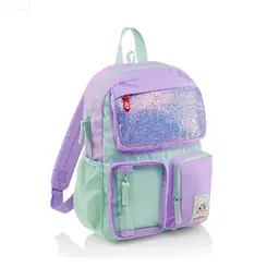Mochila Infantil Miquelrius Turquesa Com Quatro Compartimento