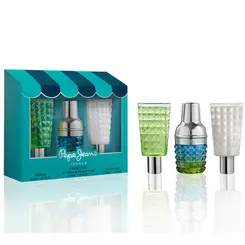 Kit Perfume Pepe Jeans Cocktail Edition For  Him - Eau de Toilette 30ml + Loção Pós Barba 50ml + Gel de Banho 50ml