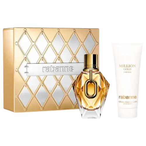 Kit Perfume Rabanne Million Gold For Her Eau de Parfum 90ml + Hodratante Corporal 100ml