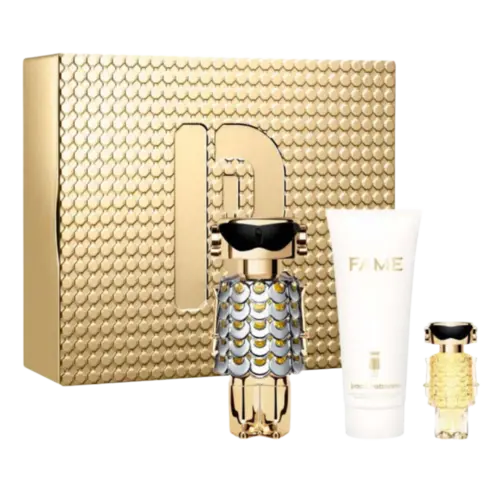 Kit Perfume Paco Rabanne Fame Eau de Parfum 80ml + Creme Corporal 100ml + Miniatura Fame 4ml Feminino