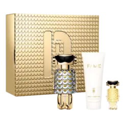 Kit Perfume Paco Rabanne Fame Eau de Parfum 80ml + Creme Corporal 100ml + Miniatura Fame 4ml Feminino
