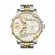 Relógio Diesel Masculino Cronógrafo Fundo Branco com Pulseira de Metal Prata e Dourada DZ7486