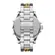 Relógio Diesel Masculino Cronógrafo Fundo Branco com Pulseira de Metal Prata e Dourada DZ7486