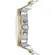Relógio Diesel Masculino Cronógrafo Fundo Branco com Pulseira de Metal Prata e Dourada DZ7486