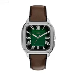 Relógio Fossil Masculino Analógico Crosb Prata Couro Marrom FS6150