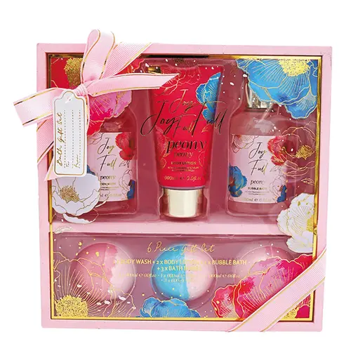 Kit Banho Nature - Caixa rosa com 6 produtos