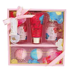 Kit Banho Nature - Caixa rosa com 6 produtos