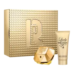 Kit Perfume Rabanne Lady Million Eau de Parfum Feminino 80ml + Creme Corporal 100ml