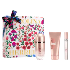 Kit Perfume Carolina 212 Vip Rosé Eau de Parfum 80ml + Body Lotion 100ml + Travel Size 10ml