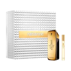 Kit Perfume Rabenne 1 Million Eau de Toilette 100ml + Travel Spray 10ml Masculino
